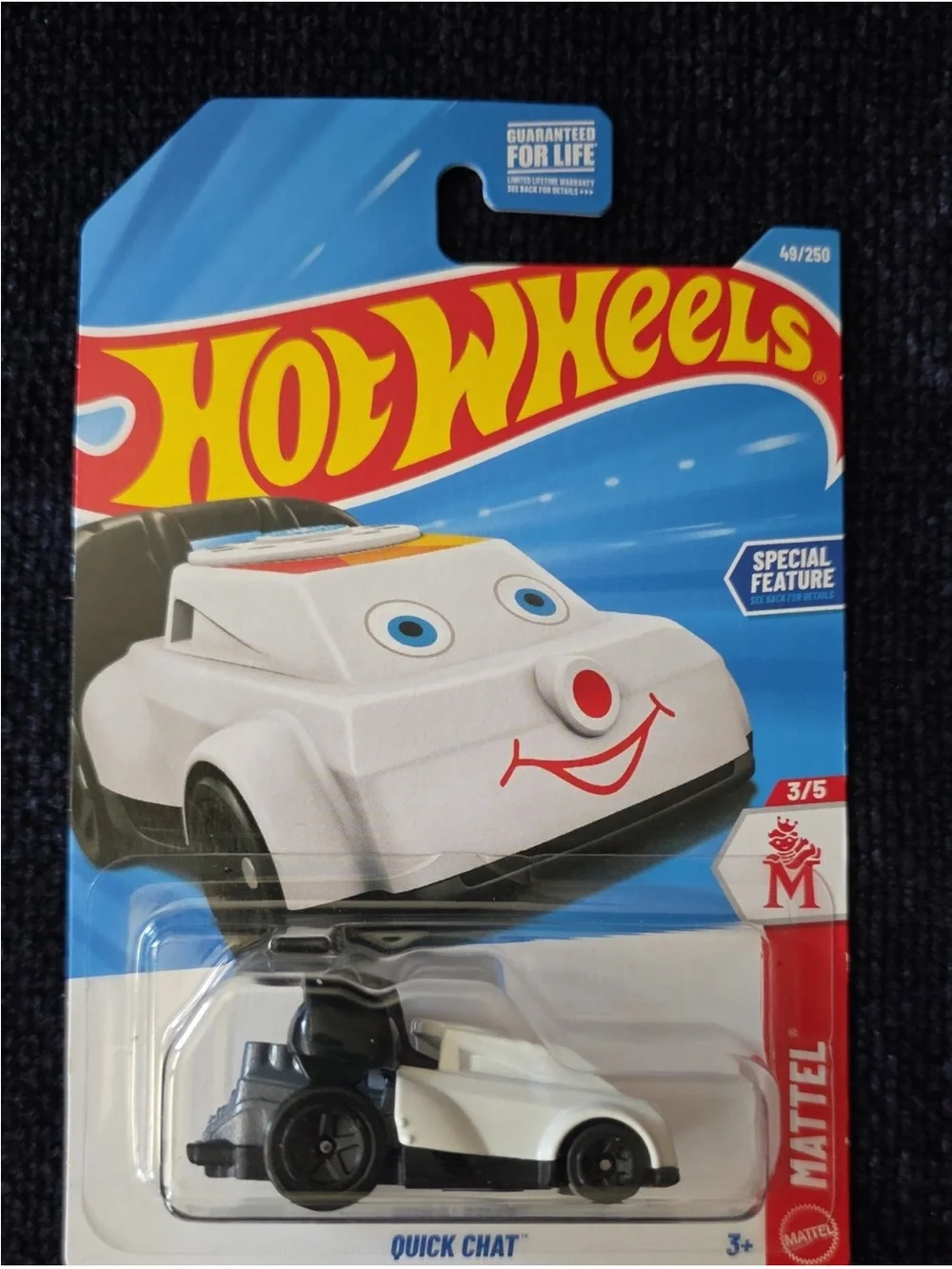 Hot Wheels x Mattel Quick Chat White Kids Toy Car